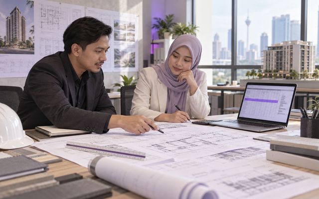 Architects and QS at work with AiServa